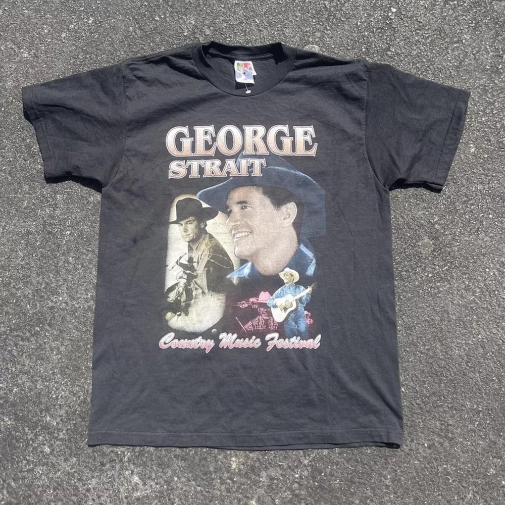 George Straight All Over Print Concert Merch Size L